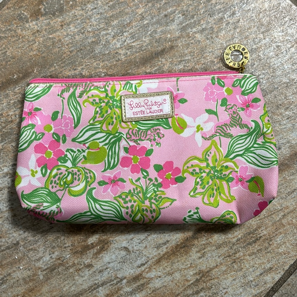 Lilly Pulitzer Estée Lauder make up bag New
